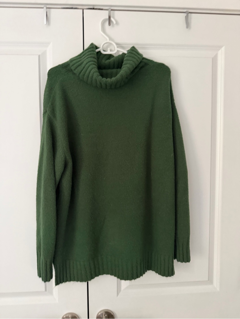 Green Turtleneck Women's Sweater